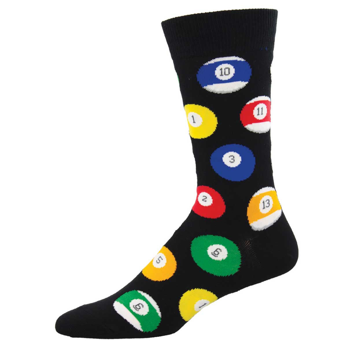 Billiard Balls (Black) Men's Crew Socks
