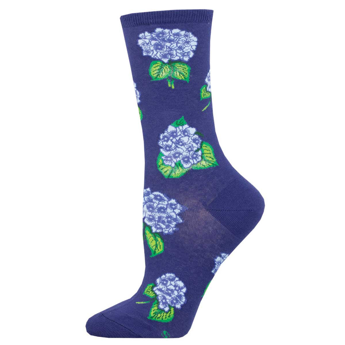 Hydrangeas (Navy) Women's Crew Sock