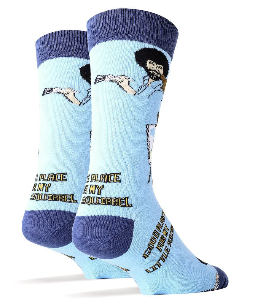 Bob Ross Little Squirrel Men's Crew Socks
