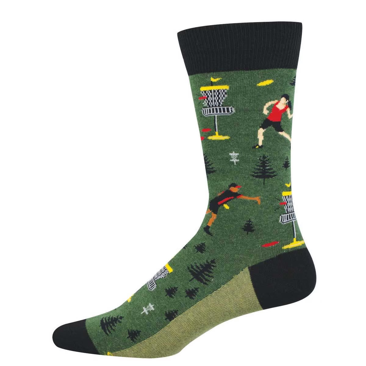 Disc Golf (Green) Crew Socks L/XL